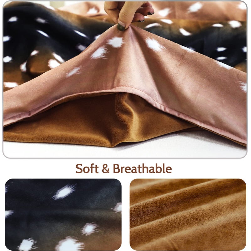 GFU Baby balnket for Boys and Girls, Swaddle Receiving Plush Blanket, Soft Western Newborn Unisex Sleep Blanket for Infant Toddler and Kids for Crib and Stroller, Deer Skin Print, Hunting Theme - Image 3